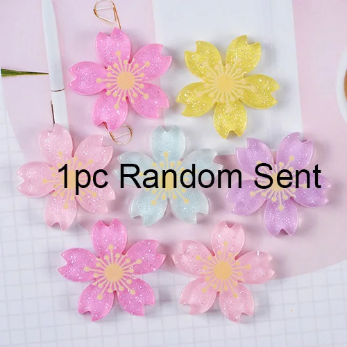1pc Random Sent Happy monkey 10 шт. вишневые ломтики слизи поставки смолы подвески в форме цветов Набор сложения DIY ремесла наполнитель для пушистой прозрачной слизи глины - Цвет: 1pc Random Sent