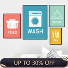 Домашний декор, Современная Химчистка, Постер в скандинавском стиле, принты, стирка, складывание, Повтор сухой холст, картина на стену, уборная, художественные картины