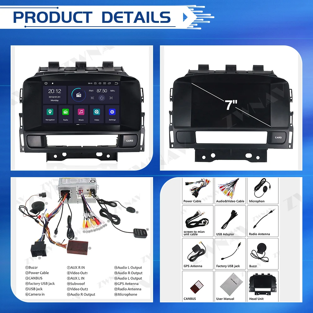 Android 10 Screen For Opel Vauxhall Holden Astra J 2010 2011 2012 2013 CD300 CD400 GPS Audio Radio Stereo Multimedia Player Unit |