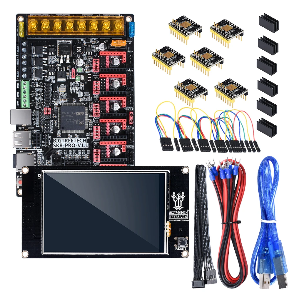 BIGTREETECH SKR PRO V1.1 плата wifi и TFT35 сенсорный экран комплекты+ 6 шт. TMC2209 TMC2208 UART TMC2130 VS MKS GEN L части 3d принтера