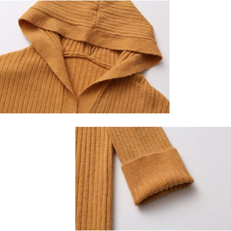 Женское трикотажное платье с капюшоном яркого цвета зимние базовые очень