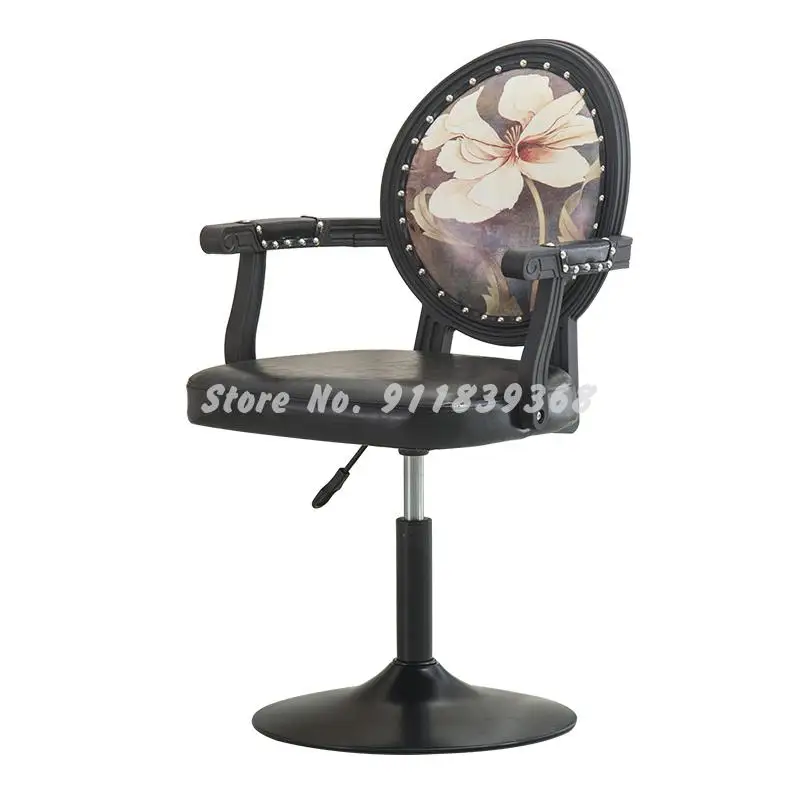 Европейский барный стул вращающийся подъемный для маникюра красоты с высокой