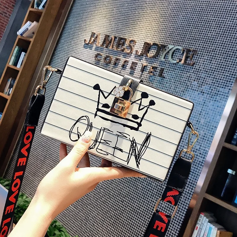 

New arrival fashion letter diamonds pearl rivet box shape casual female handbag party purse ladies crossbody messenger bags SAC