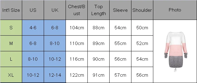 

Meihuida Autumn Winter Women Casual O-Neck Long Sleeve Patchwork Soft Plush Loose Warm Knitted Long Sweaters Pullovers Dress