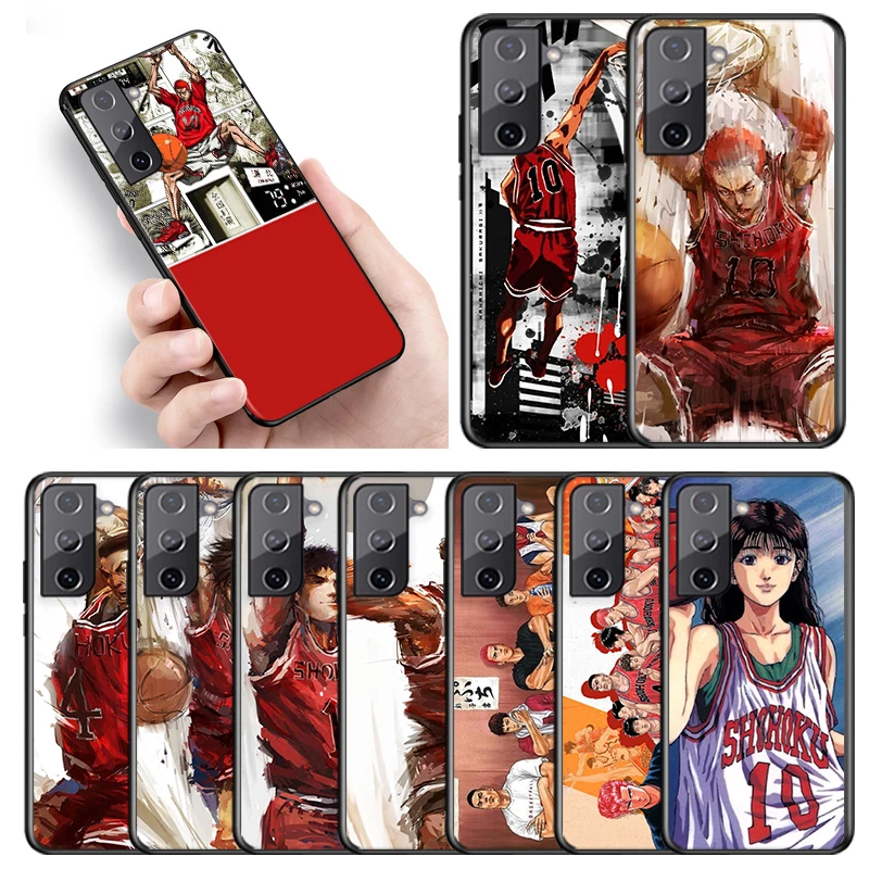 

Slam Dunk Anime For Samsung S22 S21 S20 FE Ultra Pro Lite S10 5G S10E S9 S8 S7 S6 Edge Plus Black Phone Case Capa