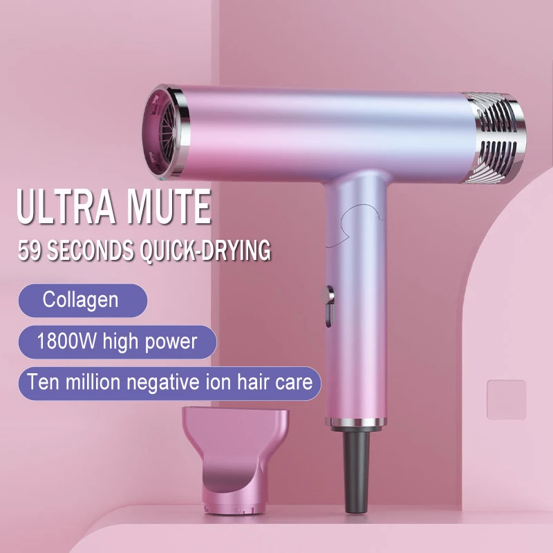 Роскошный синий светильник анион складной мощный Фен для волос постоянная