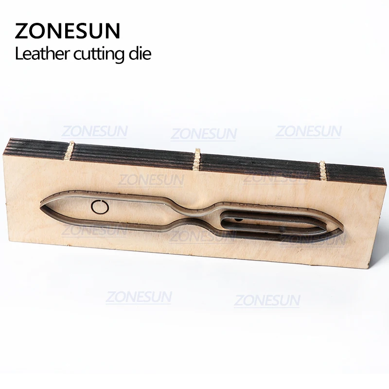 ZONESUN S002 изготовленный на заказ кожаный брелок для ключей высечки ручной работы