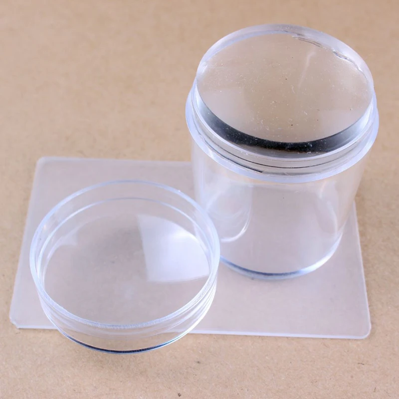 1 шт. большой прозрачный желеобразный штамп 4 см скребок для ногтей полировки