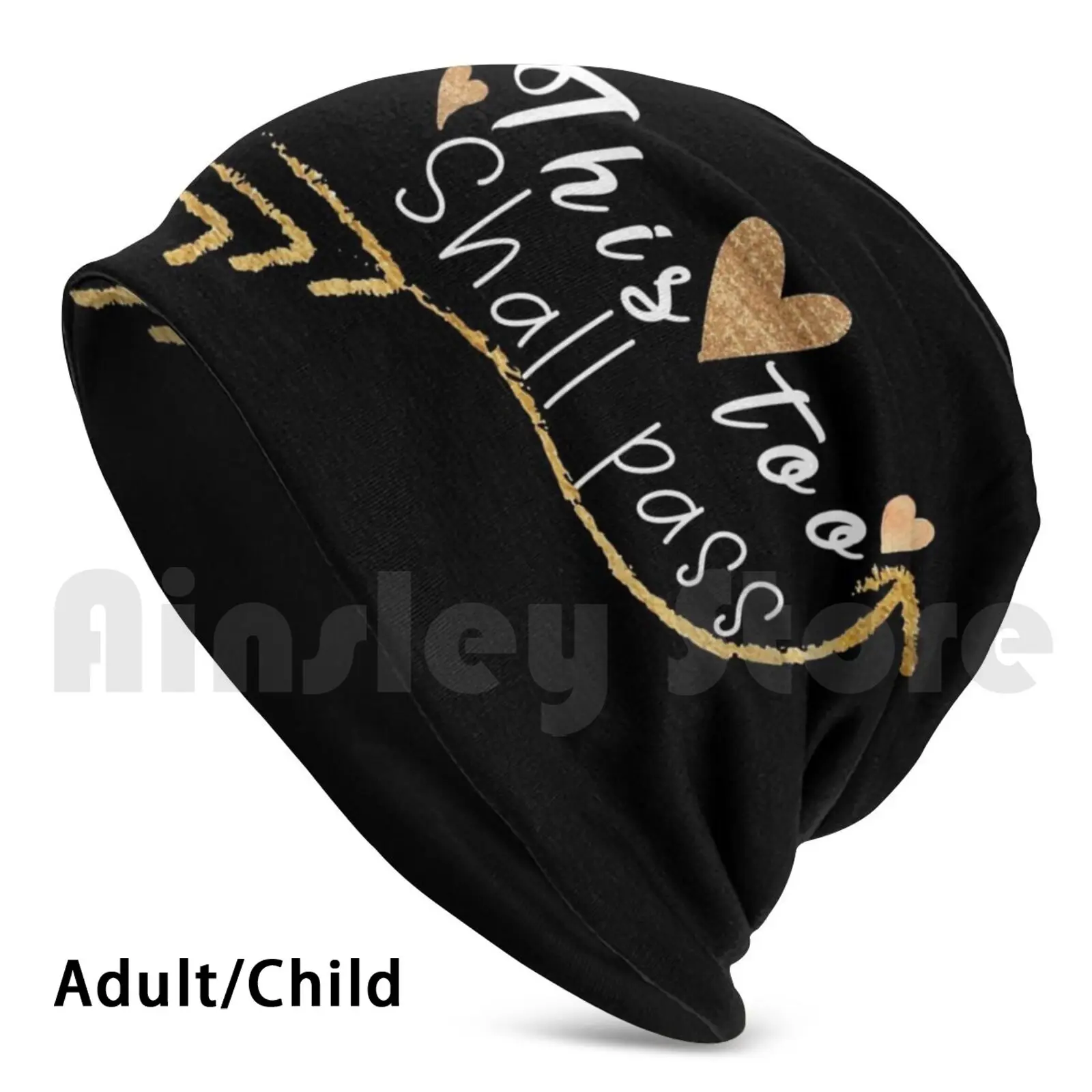 

This Too Shall Pass Hat : Funny Golden Style For Lovers & Cute Gift Idea Beanies Knit Hat Hip Hop This Too