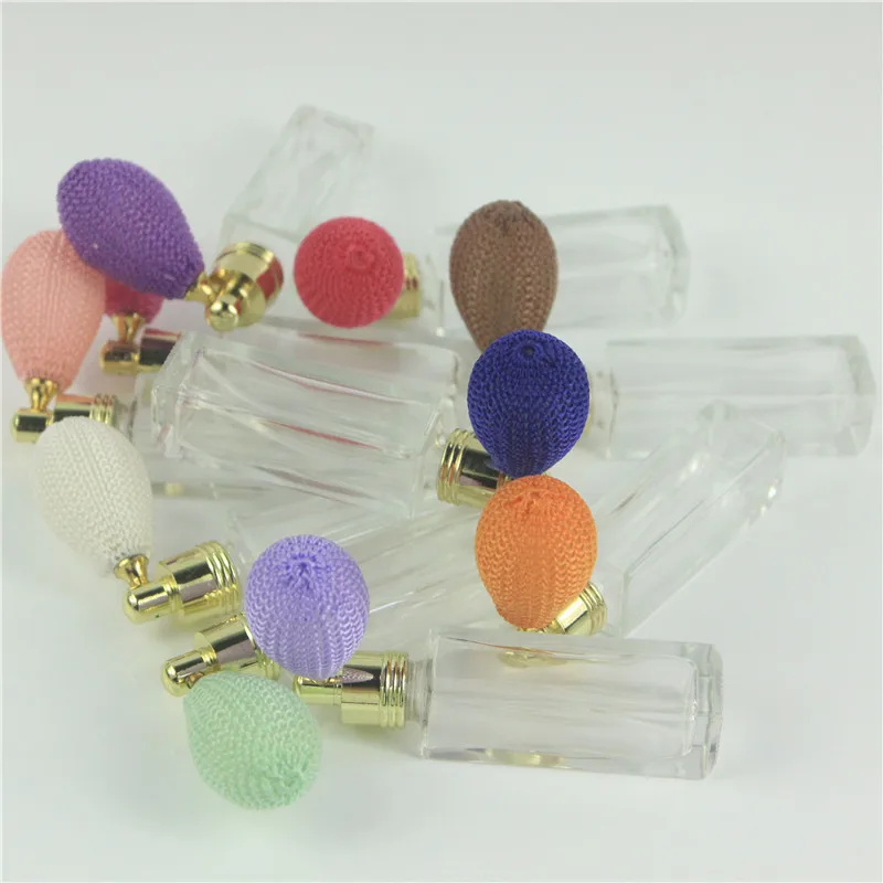

5pcs/lot 10ml Empty Airbag Atomizer Perfume Bottles & Empty Parfum Case With Colorful Thick Glass Cosmetic Container