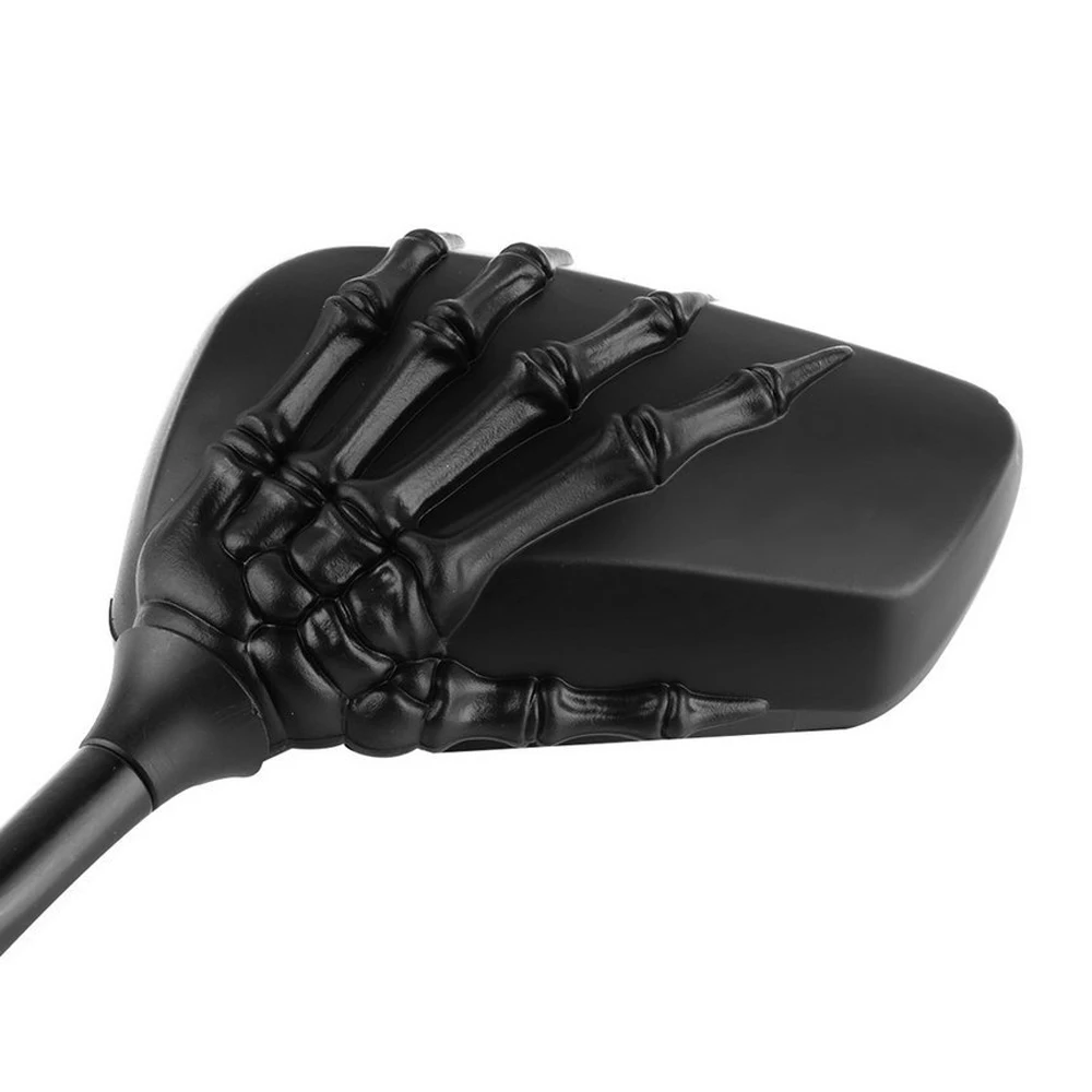 Черные хромированные мотоциклетные зеркала боковые заднего вида с черепами