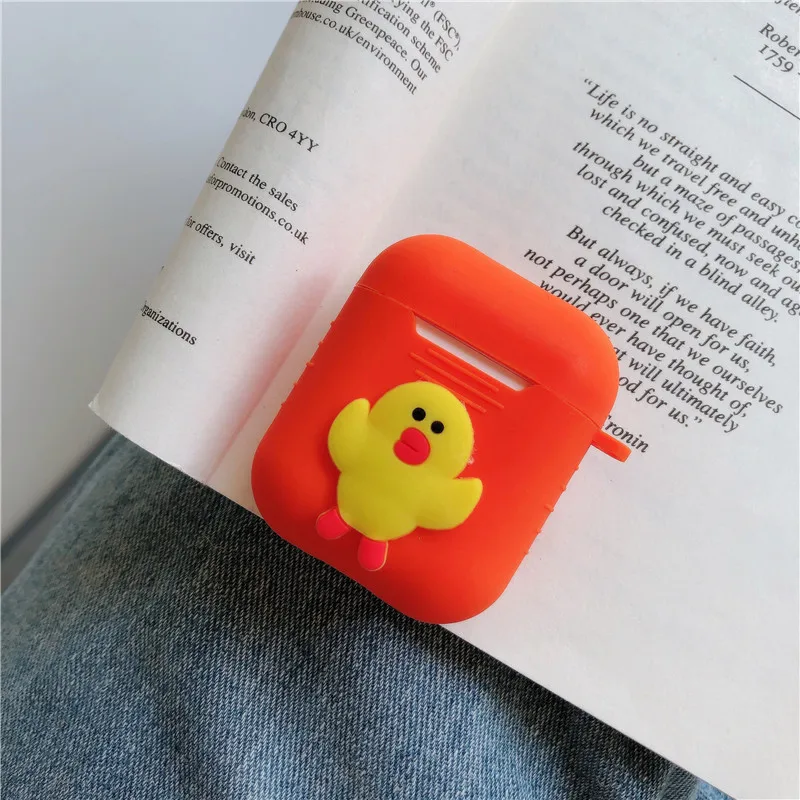 7 For Airpods No Face Man Silicone Case Protective Cover Fundas for Apple airpods 2 Accessories box with finger Anti-lost ring - Цвет: 7
