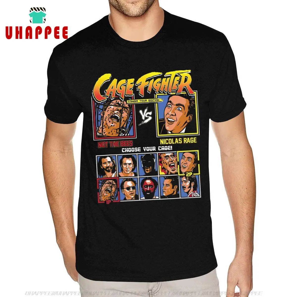 Недорогие футболки на заказ с изображением Кейджа из фильма не пчела Николаса