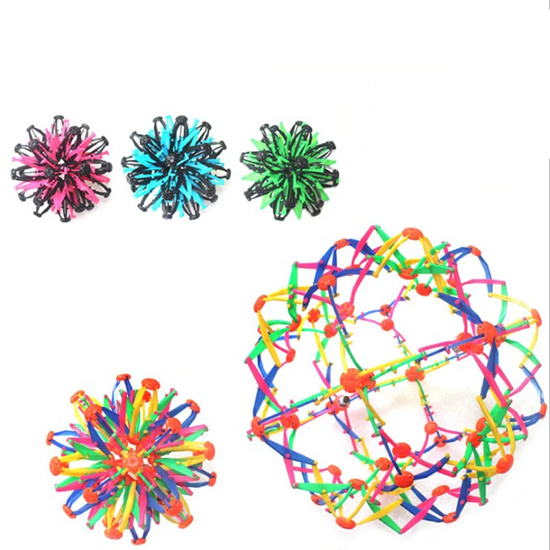 

Быстро раскупаемый 1 шт. красочные детские бросать мяч для растяжения сокращается шар Сфера детского сада кольцо стрейч расширения мяч наду...
