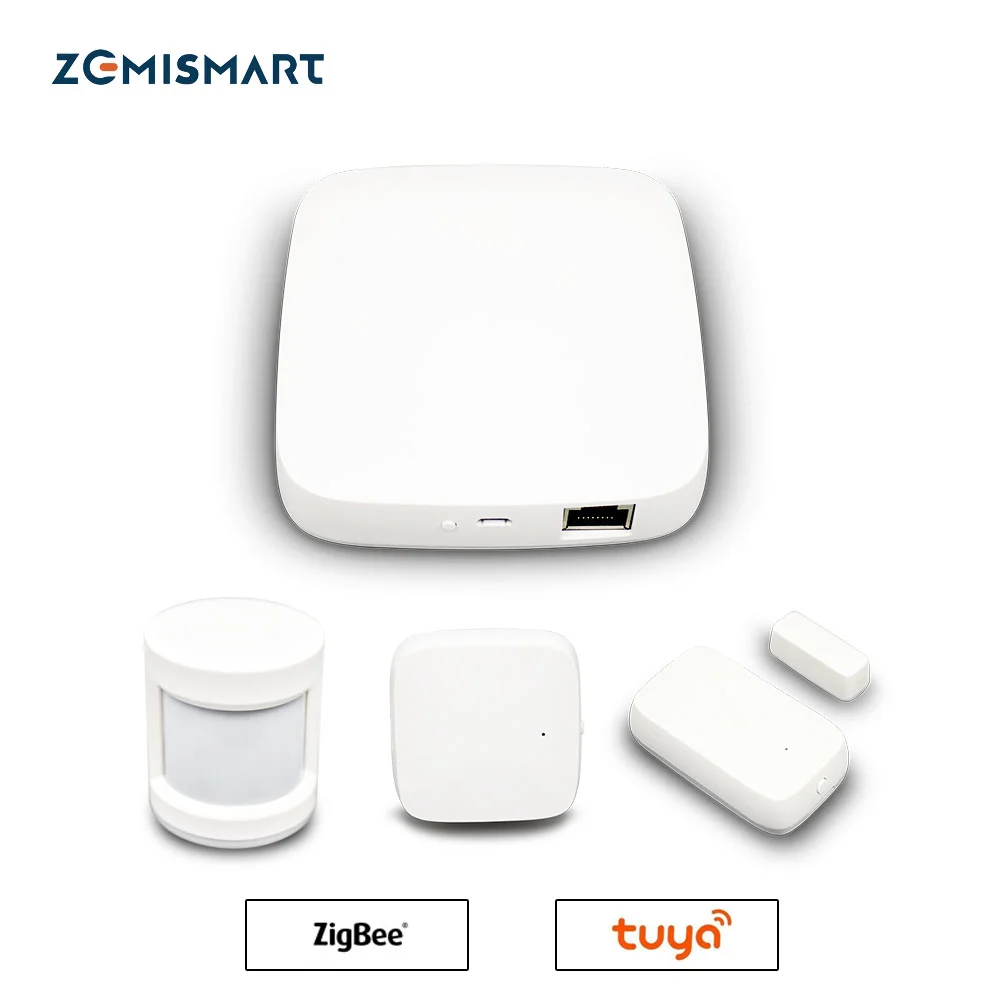Умный шлюз Tuya ZigBee хаб с датчиком безопасности Zigbee 3 0 работает приложением Alexa Google