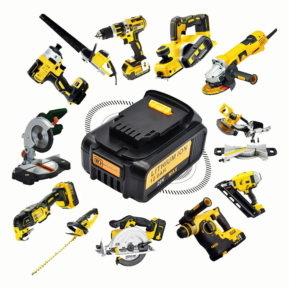 

Original 20V 12000mAh for Dewalt DCB200 Rechargeable Li-ion Battery 20V MAX Replacement for DeWalt DCB205 DCB201 DCB203 Power