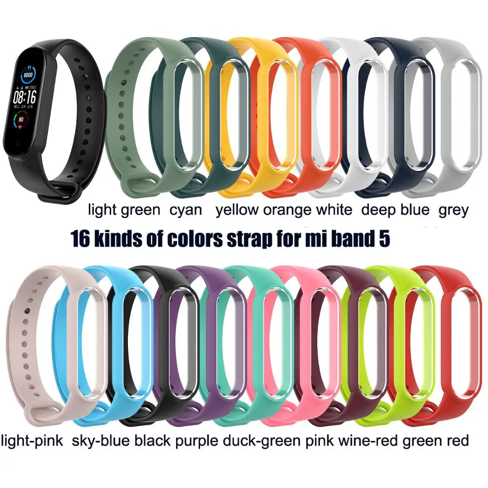 

Ремешок силиконовый для Mi Band 5 nfc, браслет для смарт-часов, ремешки для смарт-часов M5, высокое качество, 2020