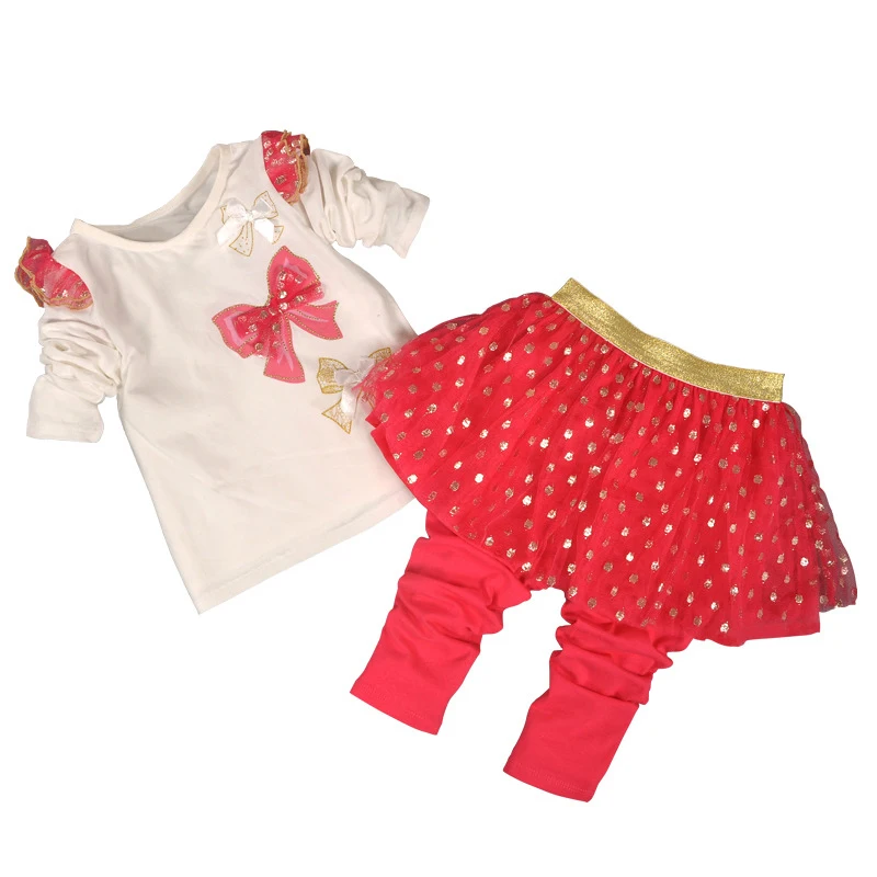 Детская одежда из 3 предметов комплекты одежды для девочек малышей хлопковая