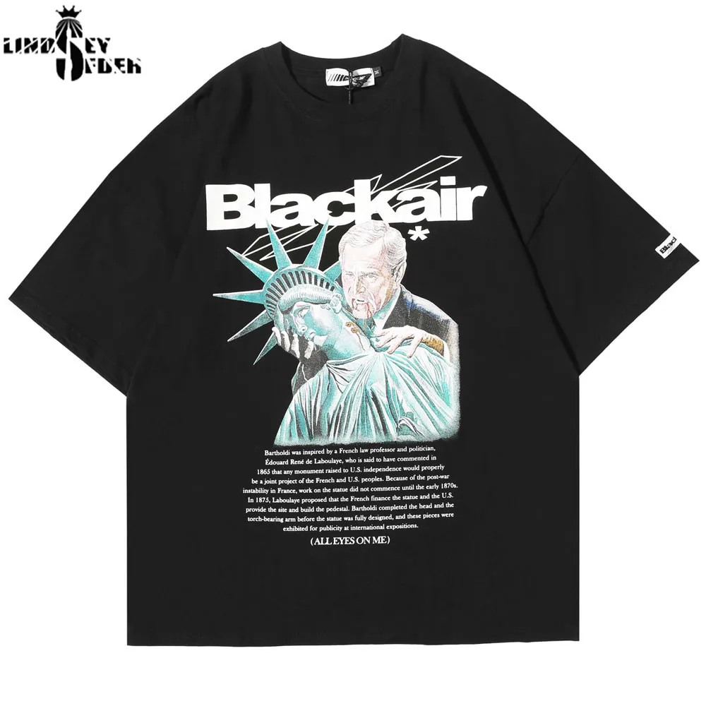 Мужская женская 2020 президент сосание Статуя Свободы Забавный принт футболка с