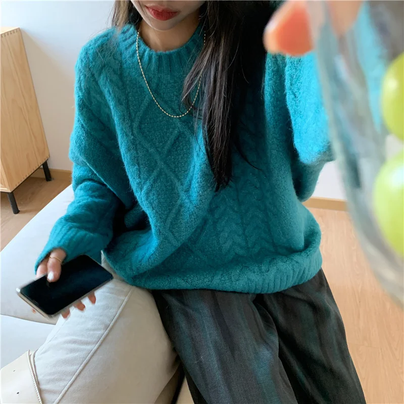 Ins Retro Pullover Sweater Vintage Jum | Женская одежда