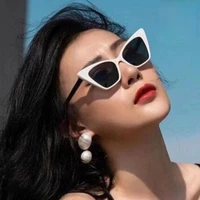 2022 vintage cateye sunglasses women sexy retro small cat eye sun glasses brand designer eyewear for female oculos de sol