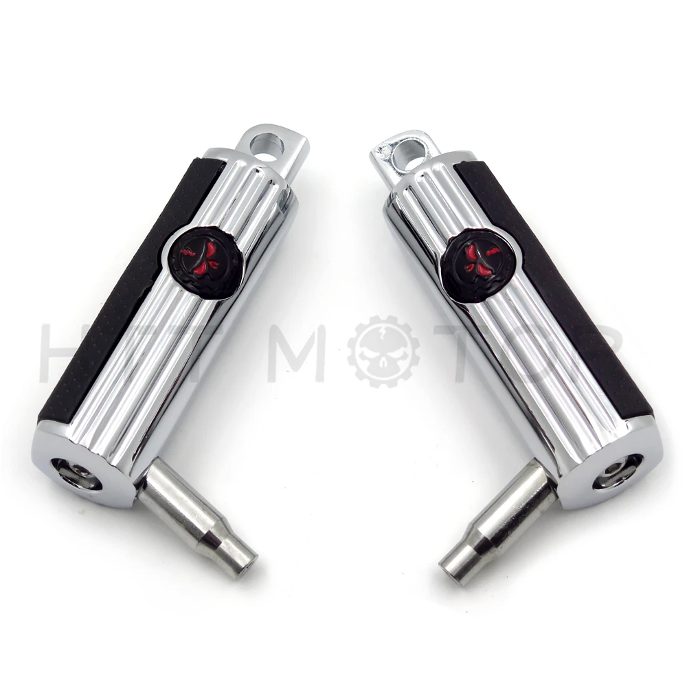 Aftermarket новая пара подножки отдых шестерни череп для Harley Мотоцикл Touring мужской Peg Mount FL