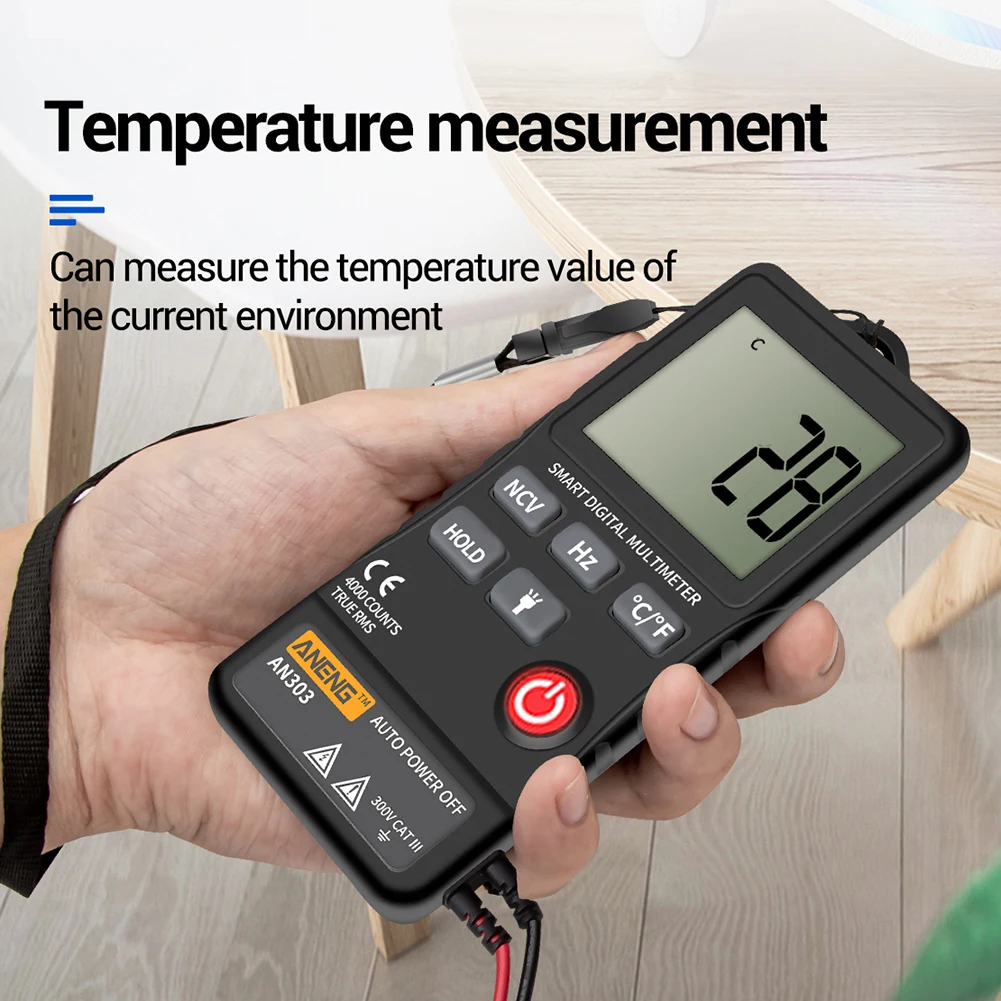 

Цифровой мультиметр AN303, измеритель напряжения и сопротивления переменного тока, с дисплеем 4000