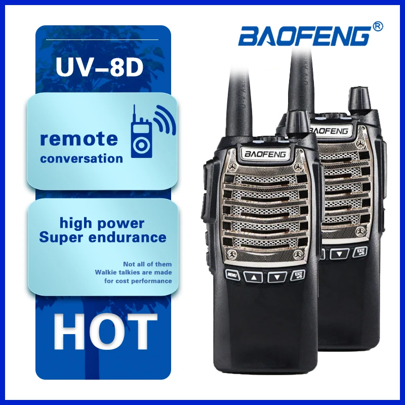 2021 New Baofeng UV-8D Two-way CB Ham Radio 8W Walkie-talkie Kendo Mask Tough Design Style Long-distance Powerful Portable