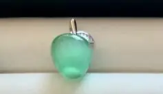 Подвеска в виде яблока из стерлингового серебра подвеска натурального камня