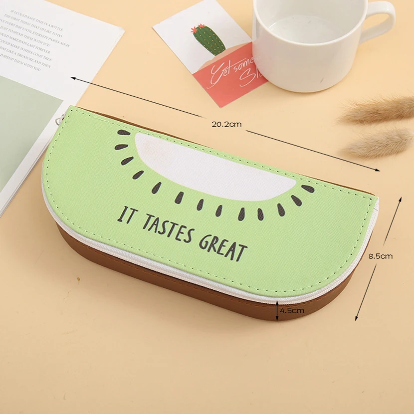 

Pencil Case Pencil Box For School Watermelon Bag Case 3 Compartments Cute Stationary Supplies Pen Holder Kawaii Office Storage