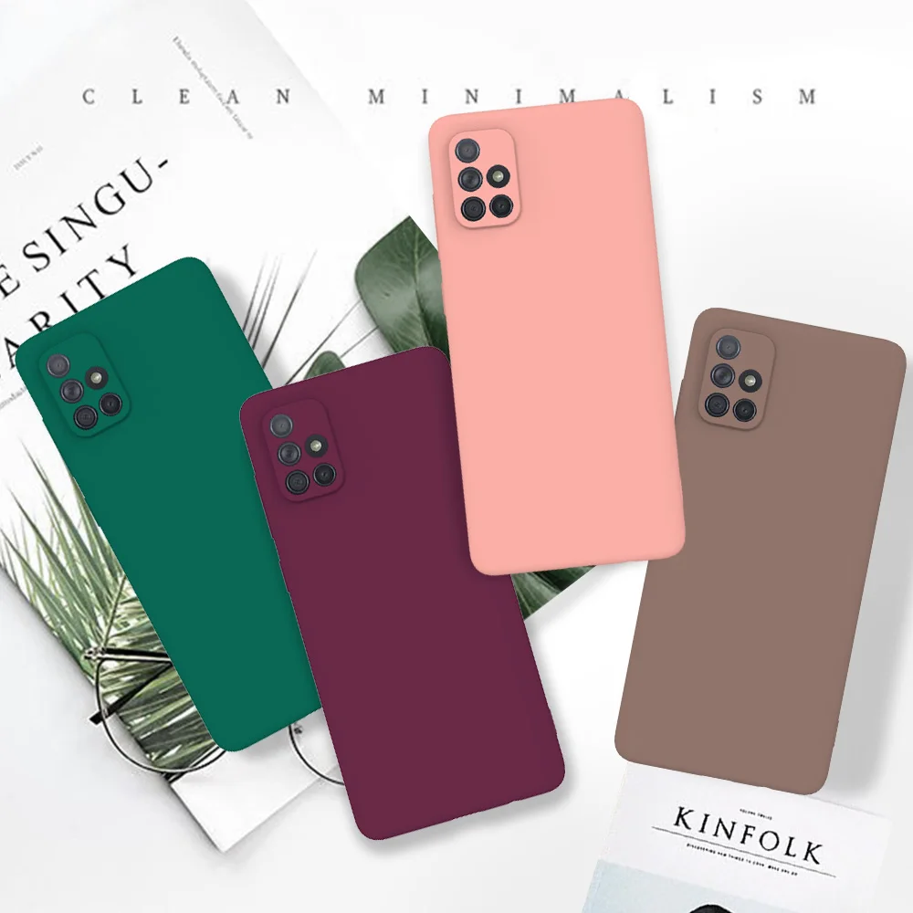 Карамельных цветов мягкий силиконовый чехол для телефона Samsung Galaxy A7 A750 A51 A71 A81 A30 A20