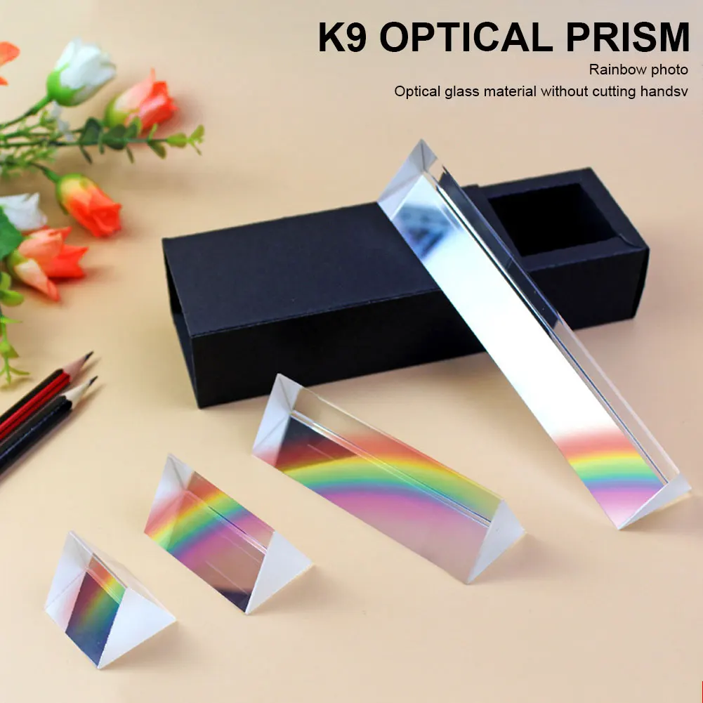 Треугольная призма BK7 3x3x10 см Оптические Призмы стекло для преподавания физики