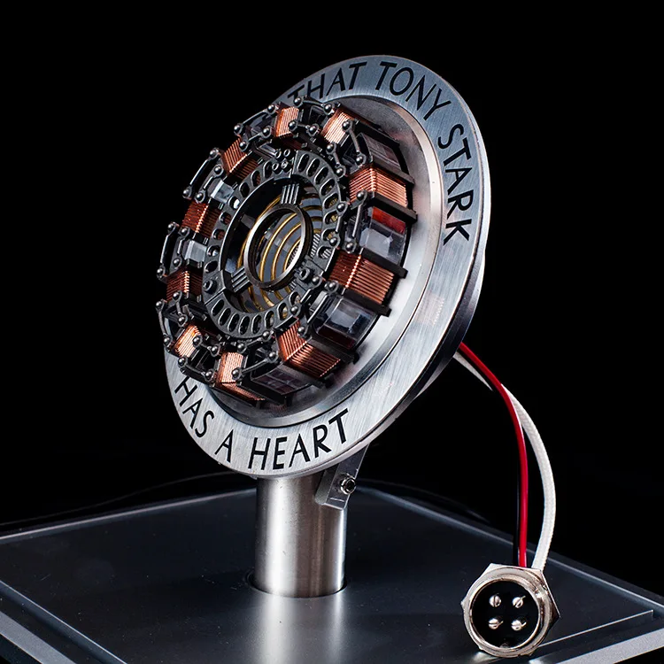 Металлический Ver MK2 MK1 Железный человек diy запчасти модель игрушки нагрудная лампа Мстители 1:1 Железный человек дуговой реактор фигурка дистанционный свет Arc