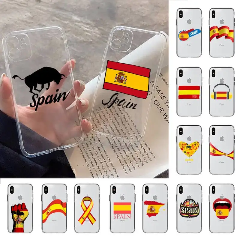 MaiYaCa чехол для телефона с испанским флагом iPhone 11 12 pro XS MAX 8 7 6 6S Plus X 5S SE 2020 XR |