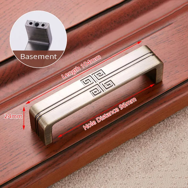 8061-96 Green Bronze Винтажный старинный Бронзовый Шкаф ручки латунные черные кухонные ручки выдвижной ящик шкаф дверная ручка для шкафа Мебельная ручка - Цвет: 8061-96 Green Bronze
