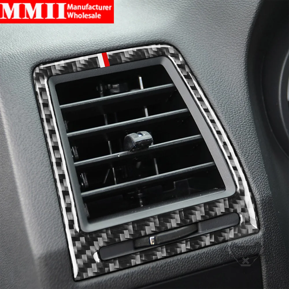 Carbon Fiber Stickers Both Side Air Vent Outlet Frame For Dodge Challenger 2008 2009 2010 2012 2013 2014 Interior Car Accessorie