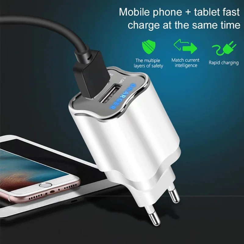Быстрая вилка стандарта ЕС/США, 2 порта, быстрое USB зарядное устройство, настенный адаптер, зарядное устройство для мобильного телефона, для Bease, для Ugreen, для samsung, для huawei, для Iphone