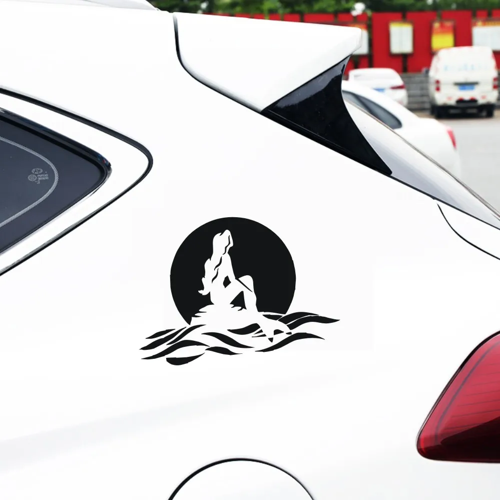 Наклейки и наклейки на автомобильный бампер Русалка под луной Стайлинг