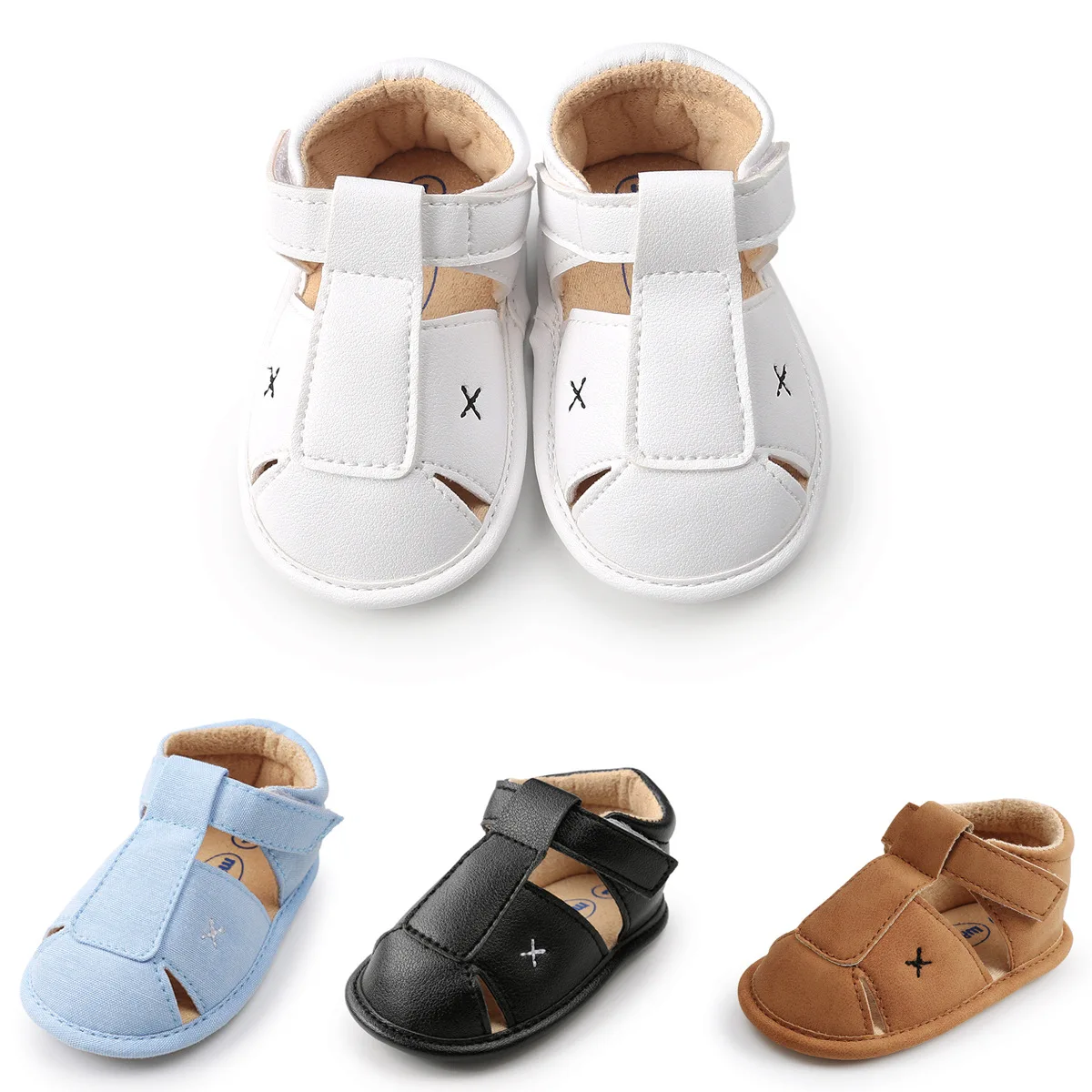 Летняя футболка для мальчиков и девочек Новые детские сандалии детская обувь