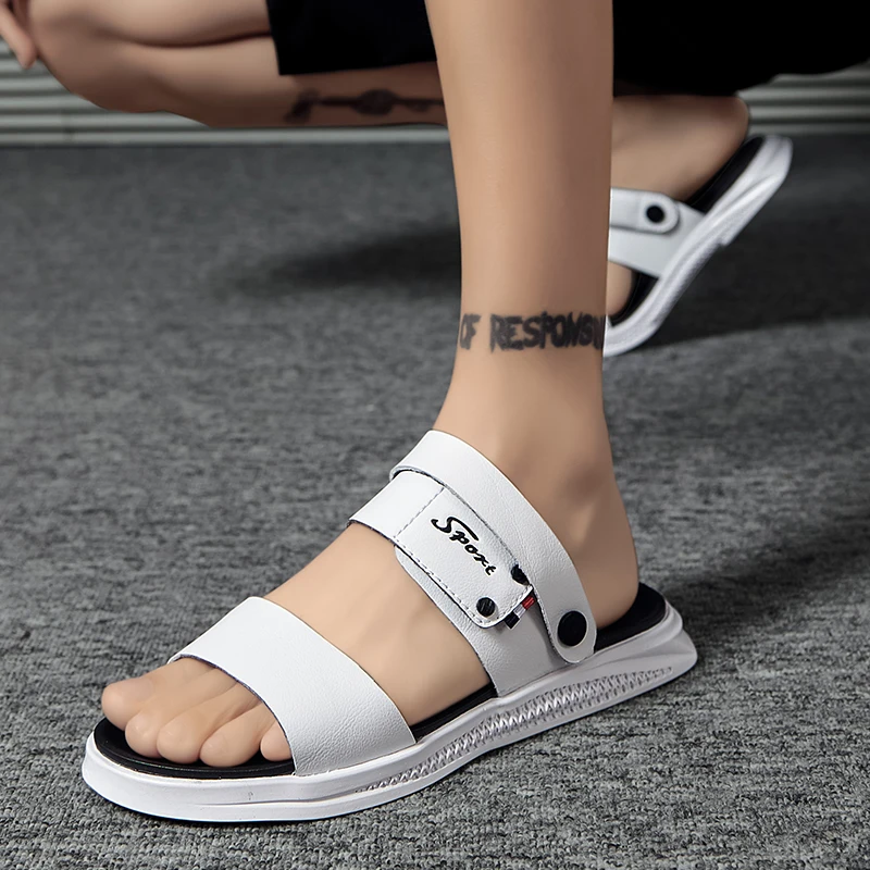 

Summer Shoes Men Beach Sandals Sandalias Piel Sandals Men Leather Genuine Sandale Ete Homme Outdoor De Verano Para Hombre Summer