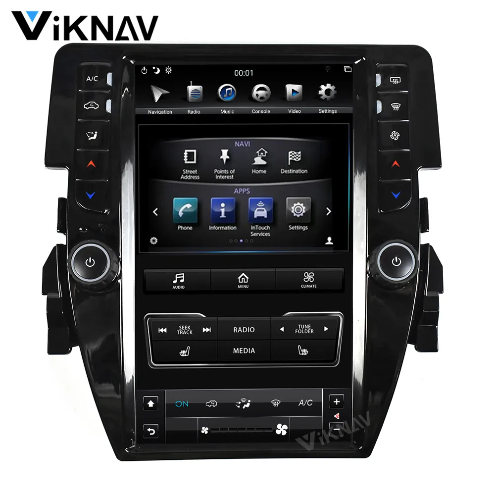 Автомобильный радиоприемник на Android для Honda Civic 12 1-2016 с экраном 2019 дюйма