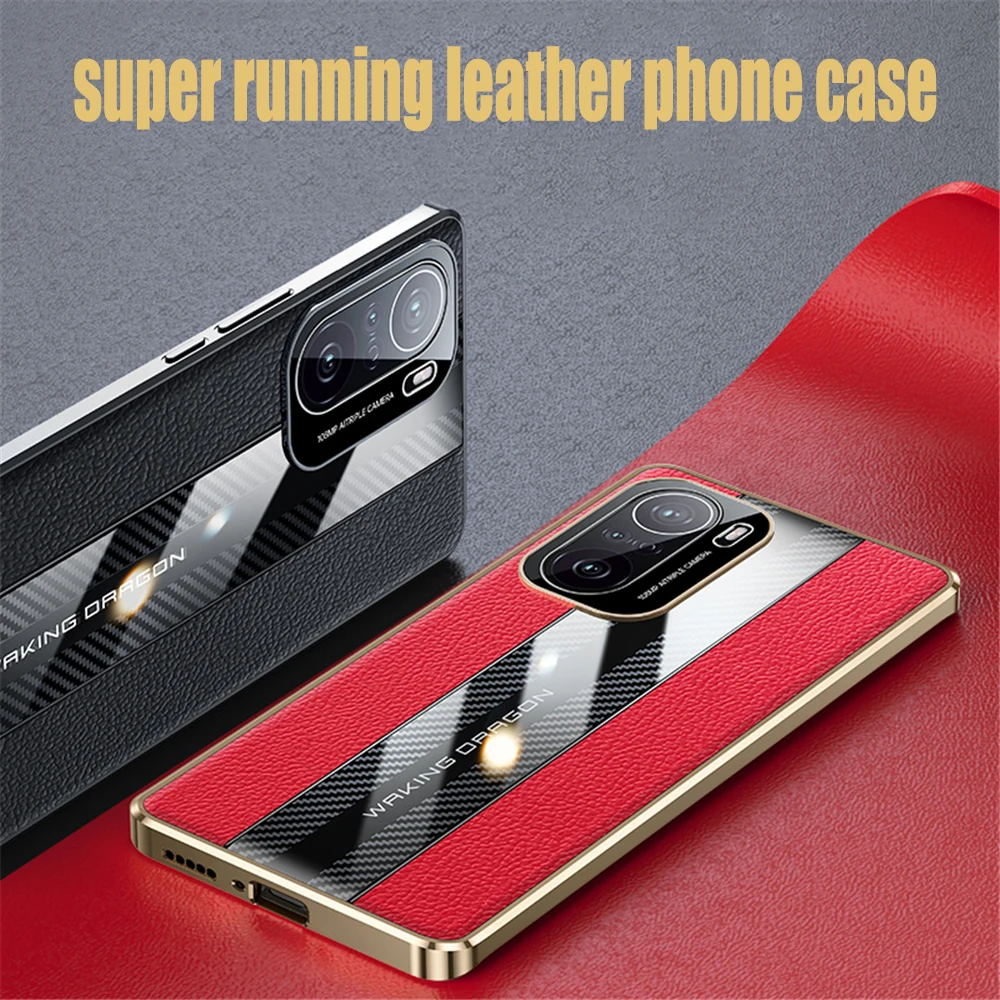 luxury carbon fiber leather cover for xiaomi mi civi 11 pro ultra poco f3 plus mix 4 5g case shockproof phone case coque fundas free global shipping