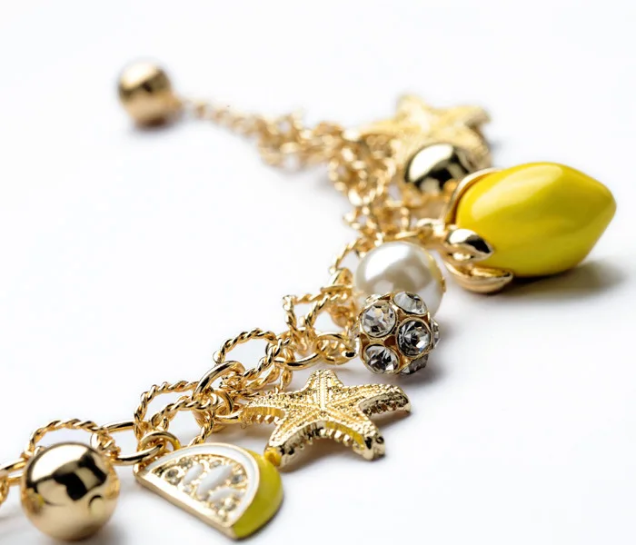 Креативные браслеты со звездами и морскими милые летние пляжные с лимоном