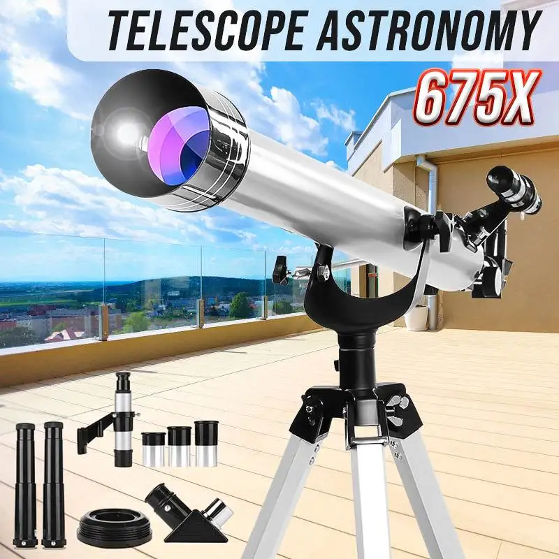 

675x Astronomical Refractive Zooming Telescope Sky Monocular With Tripod for Space Celestial Observation Monocular/Binoculars