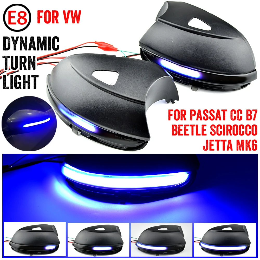 

Flashing Water Rearview Side Mirror Dynamic Sequential Blinker For VW Passat B7 CC Scirocco Jetta MK6 EOS LED Turn Signal Light