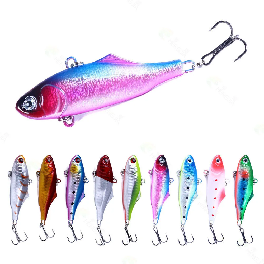 

7cm 23g VIB Fishing Lure Hook Sinking lure jig Vibra Hooktion Artificial Hard Bait Diving Swivel Bait Winter Sea Fishing Tackle