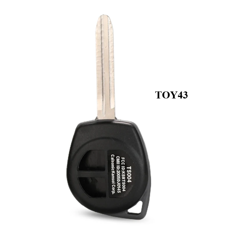 TOY43 No Pad Jingyuqin 2 кнопки дистанционного ключа чехол+ Кнопка Pad для Suzuki Grand Vitara Igins Alto SX4 Agila Fob оболочки HU133R TOY43 SZ11R лезвие - Цвет: TOY43 No Pad