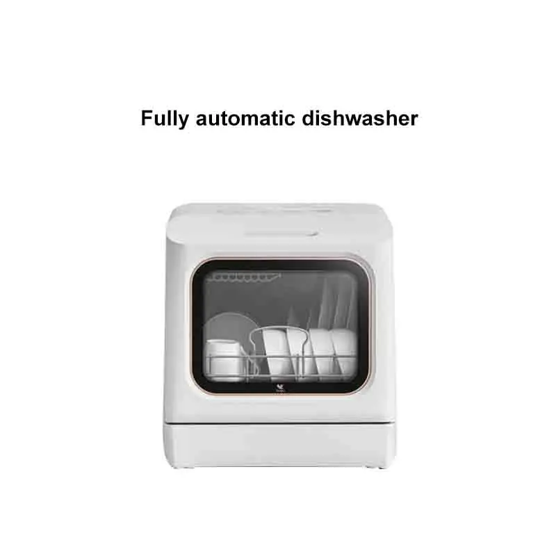 

Fully automatic dishwasher household installation-free small desktop integrated sterilization smart dish washing machine 4 sets