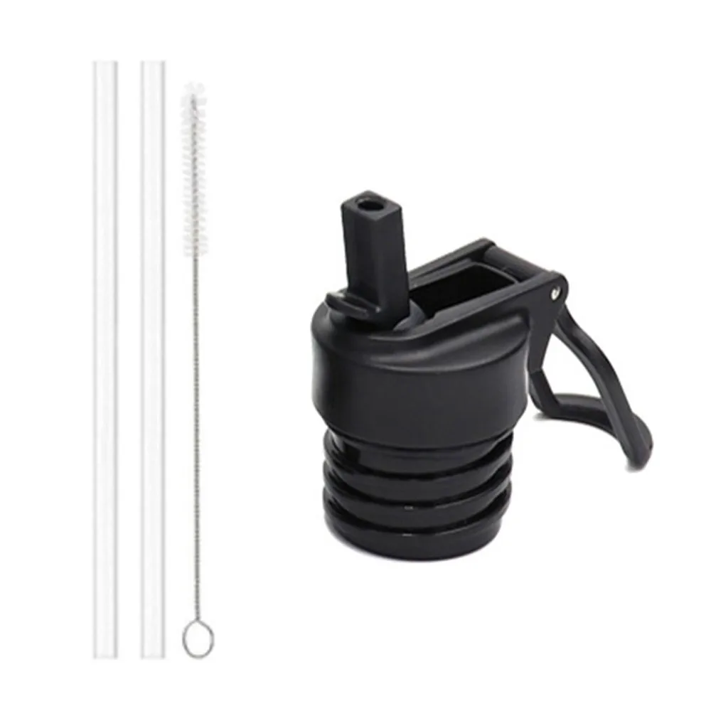 Straw Flip Lid Cap For Hydro Flask Wide Mouth Water Bottle Fully Sealed Straw Cover 12-64oz Sport Bottle Accessory Camping Tool