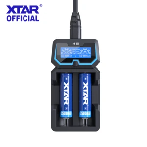xtar fast charger for rechargeable battery ni hm ni cd 3 6v 14500 26650 18650 battery charger extended x2 free global shipping